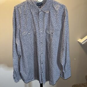 Banana Republic Men's Long Sleeve Pearl Snap Western Shirt Size XXL